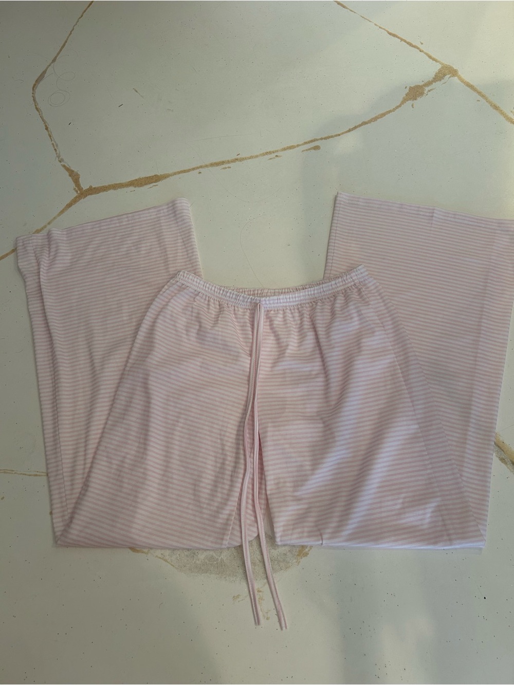 Pink & White Stripped PJ Pants